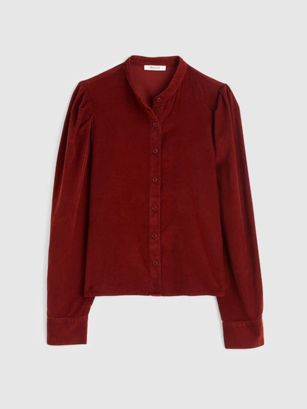 Madewell Puff Sleeve Button Up Shirt Size L NWT